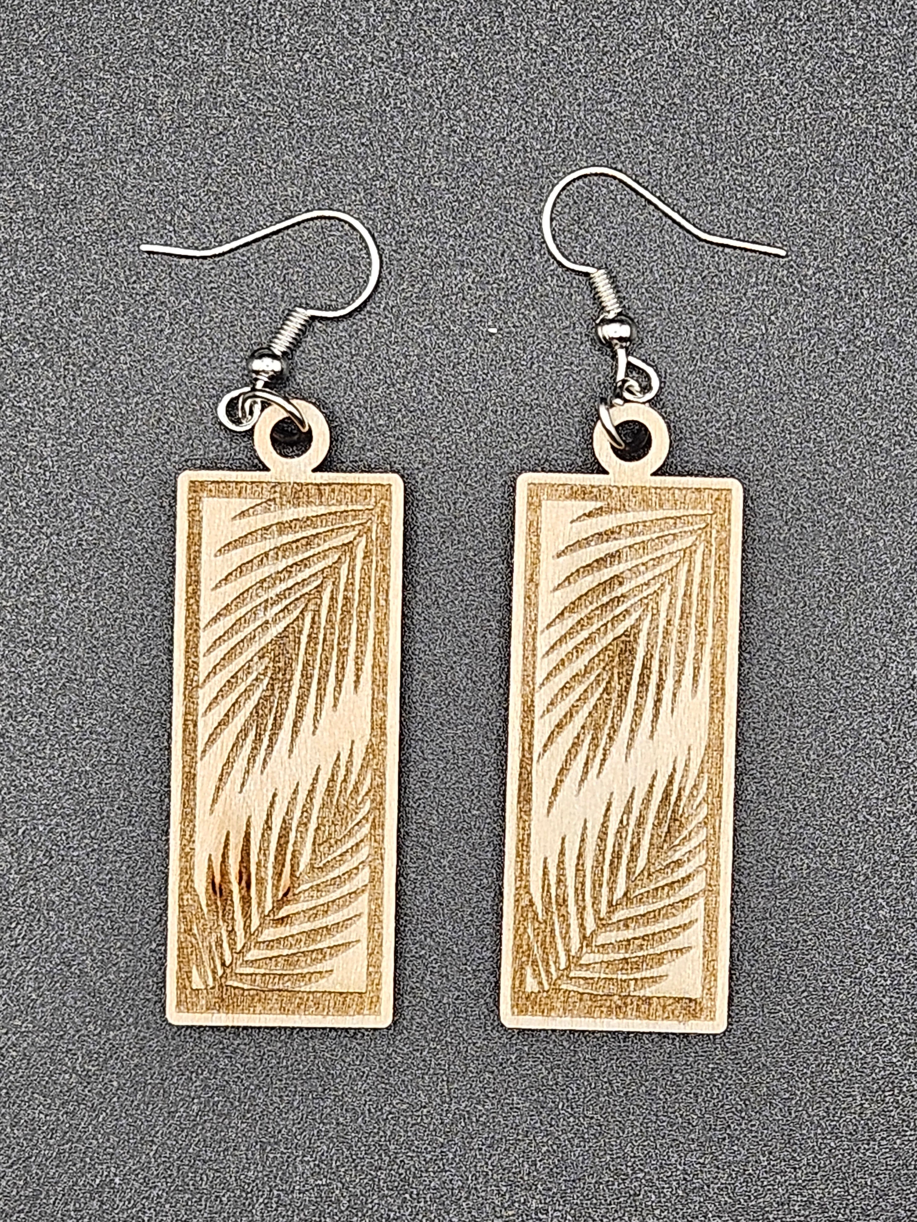 Custom Wooden Earrings Personalized Laser Cut Lightweight Handmade Jewelry Gift for Her