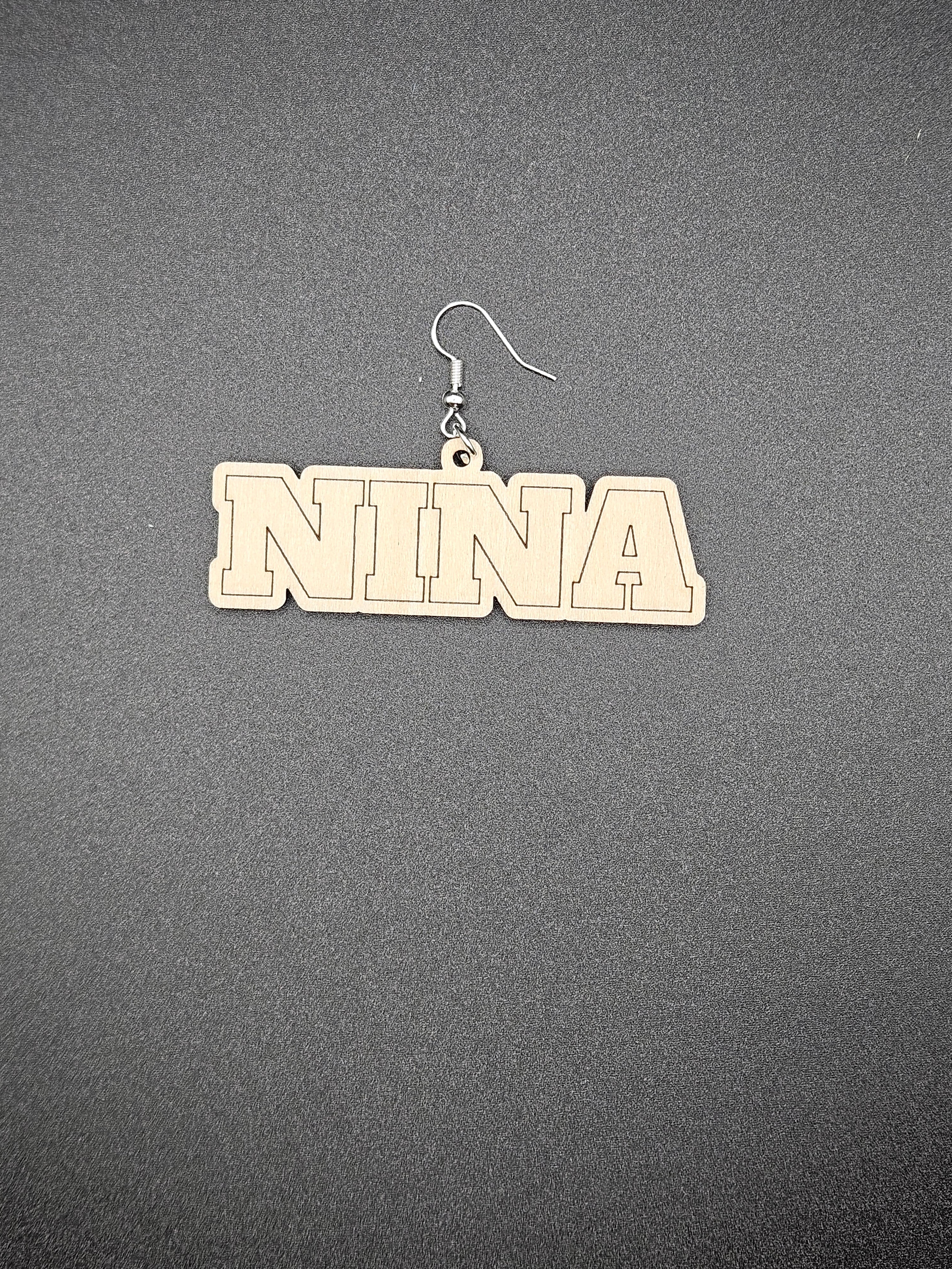 Custom Wooden Earrings Personalized Laser Cut Lightweight Handmade Jewelry Gift for Her