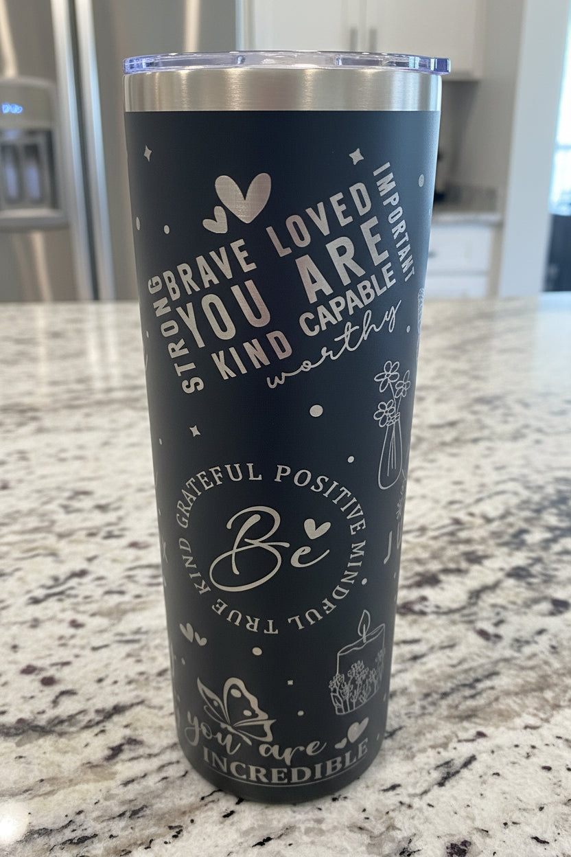 20oz Skinny Tumbler – Patriotic, Golf, Dad, Mom, Motivational, Zodiac Designs