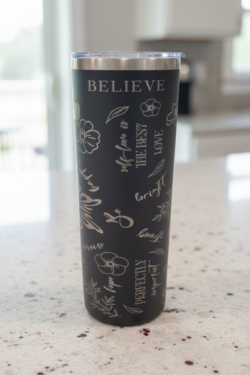 20oz Skinny Tumbler – Patriotic, Golf, Dad, Mom, Motivational, Zodiac Designs