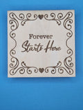Personalized Wooden Wedding Ring Box • Laser Engraved Keepsake