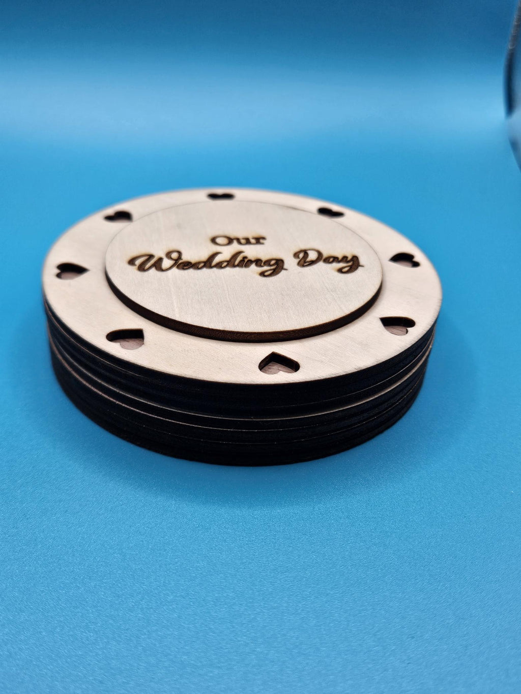 Personalized Wooden Wedding Ring Box • Laser Engraved Keepsake