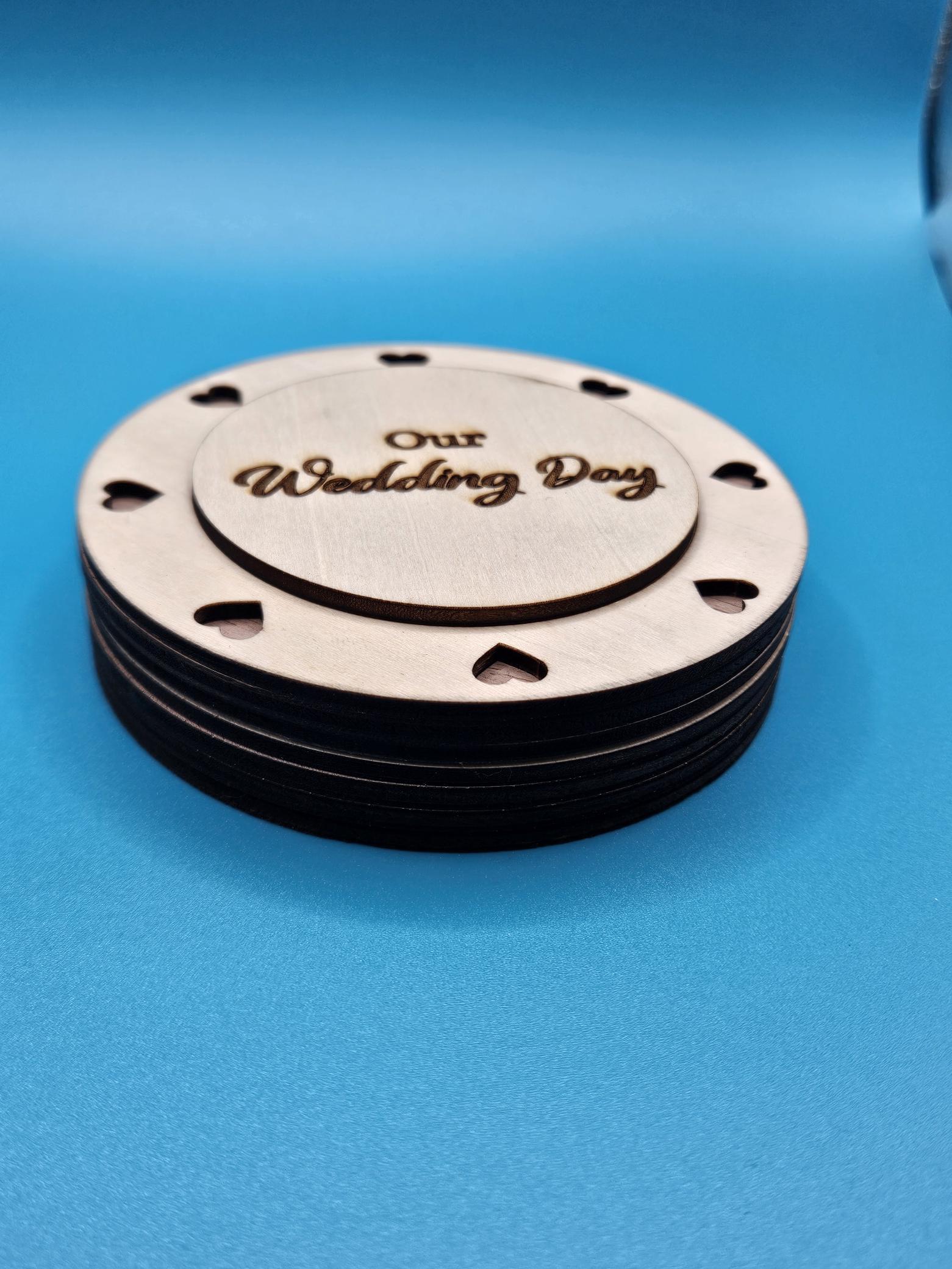Personalized Wooden Wedding Ring Box • Laser Engraved Keepsake
