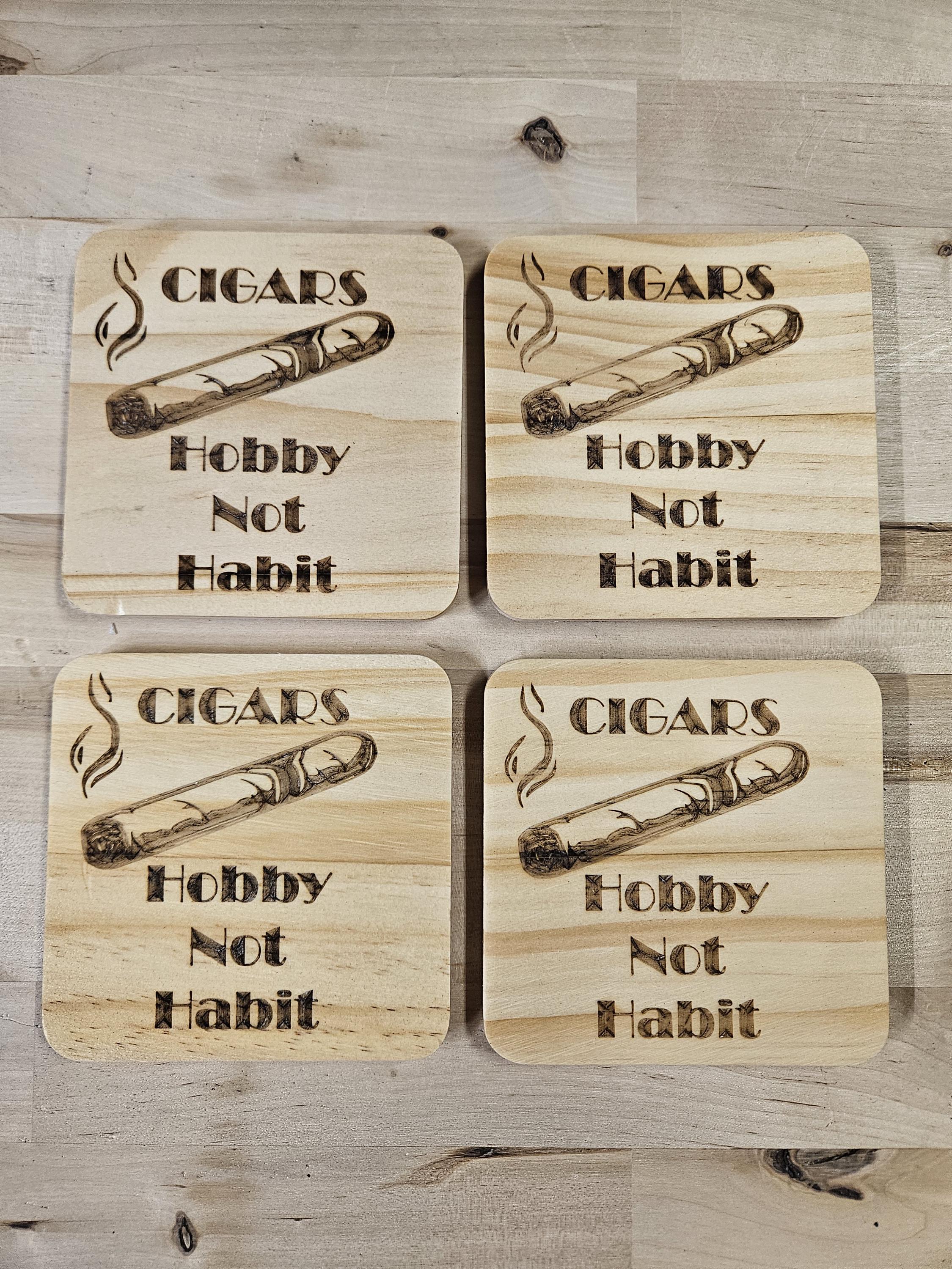 Custom Wooden Coasters – Laser Engraved Drink Coasters – Rustic Barware Home Décor