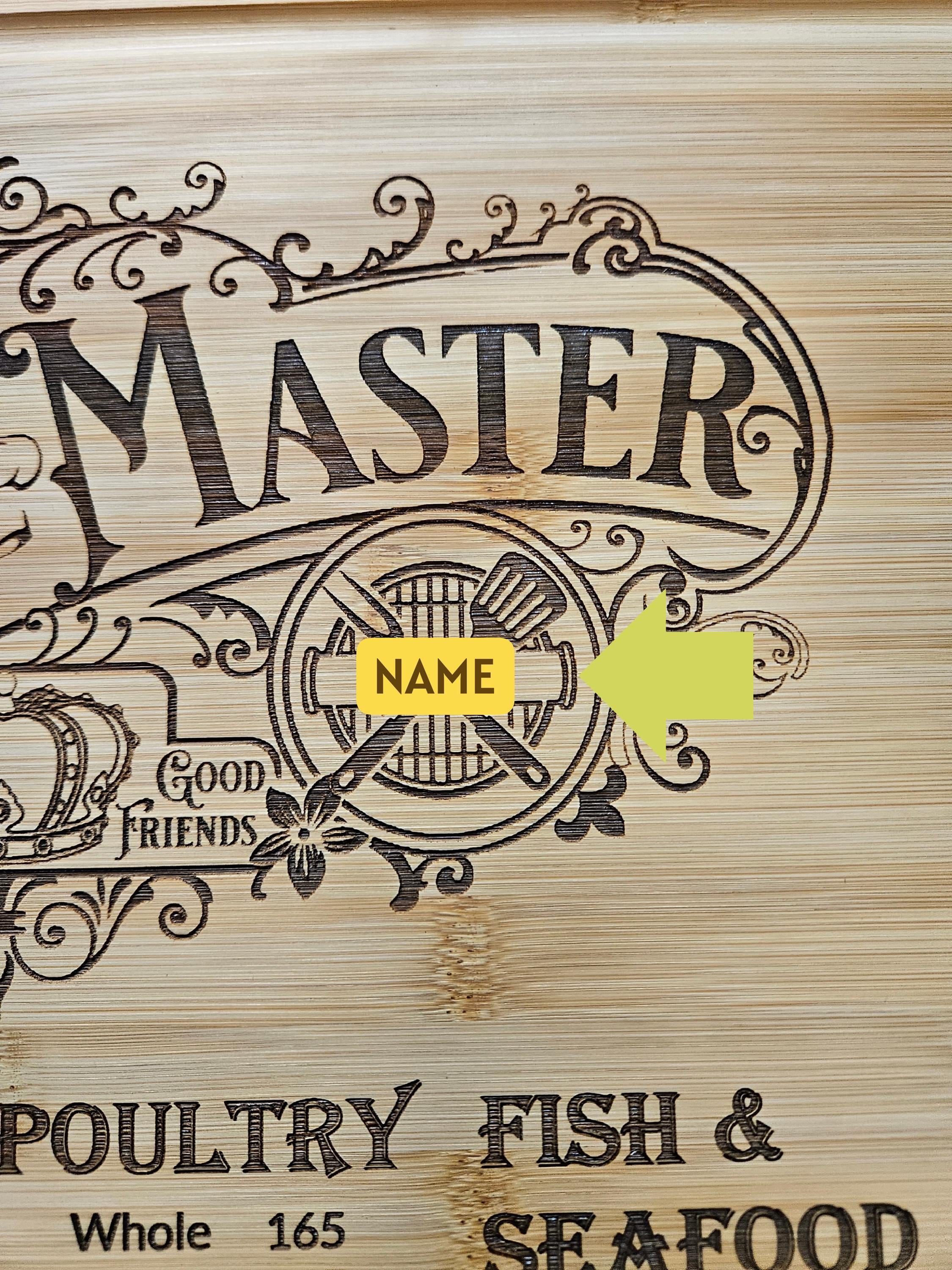 Personalized & Custom Cutting Board – Laser Engraved Grill Master BBQ Board