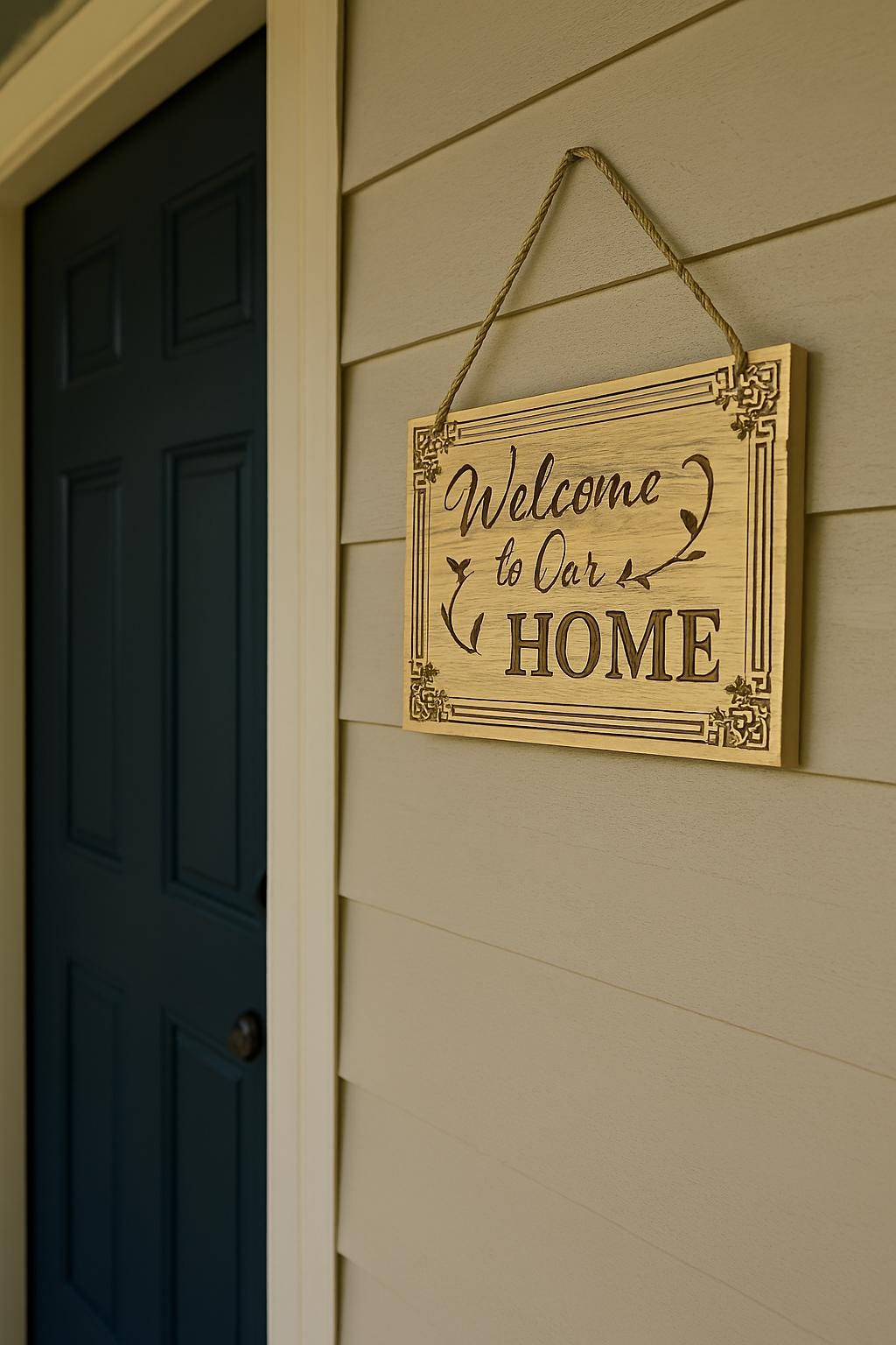 Custom Cedar Wood Sign, Laser Engraved Rustic Home Décor, Family Name Porch Sign