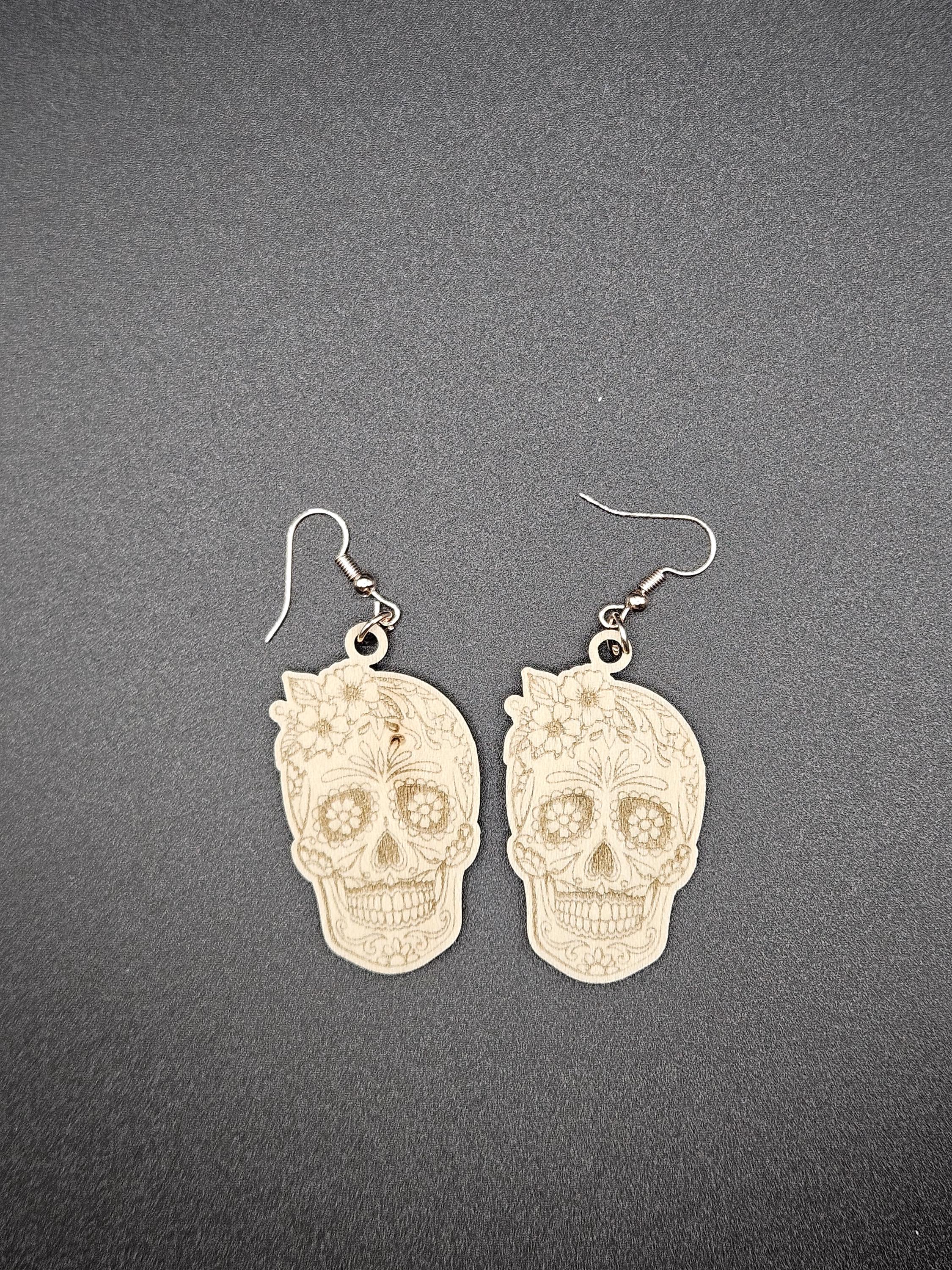 Custom Wooden Earrings Personalized Laser Cut Lightweight Handmade Jewelry Gift for Her
