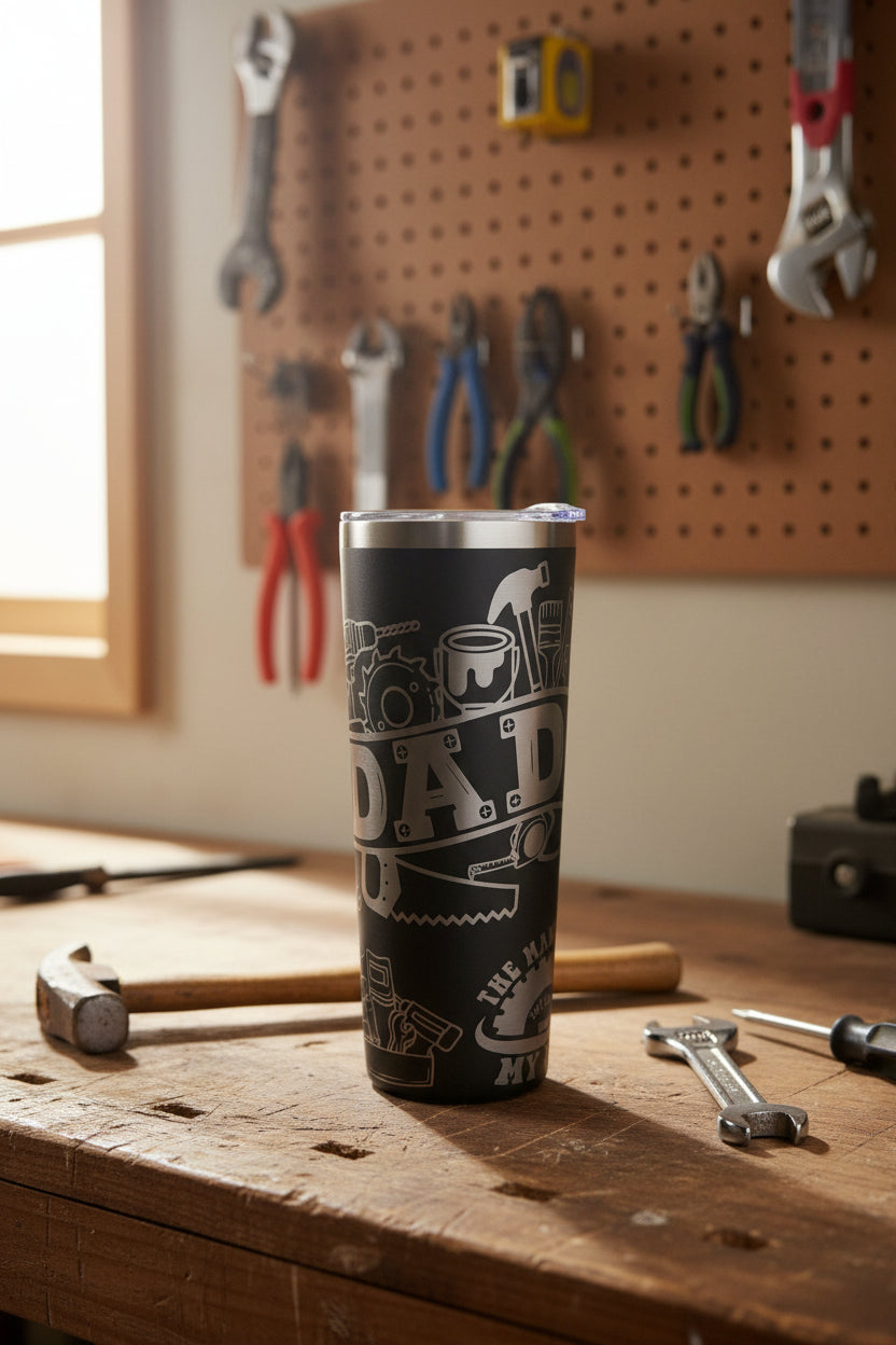 20oz Skinny Tumbler – Patriotic, Golf, Dad, Mom, Motivational, Zodiac Designs