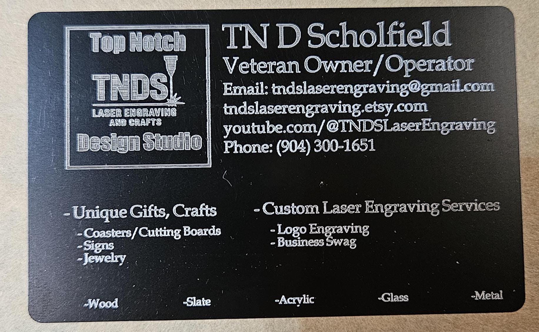 Custom Laser Engraved Aluminum Business Cards – Professional Metal Cards