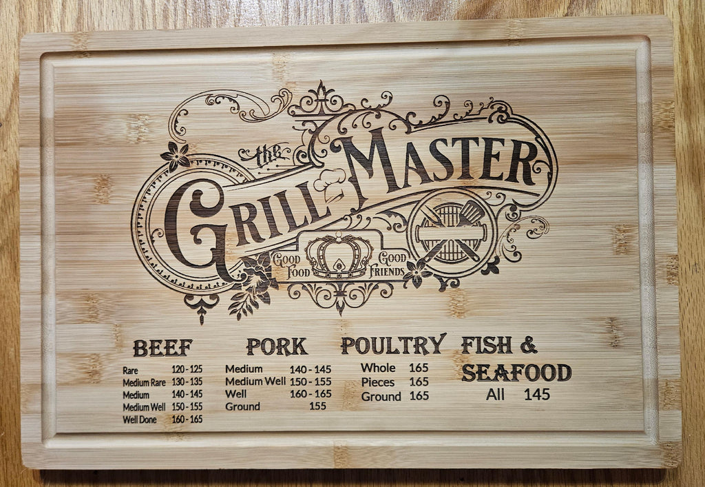 Personalized & Custom Cutting Board – Laser Engraved Grill Master BBQ Board