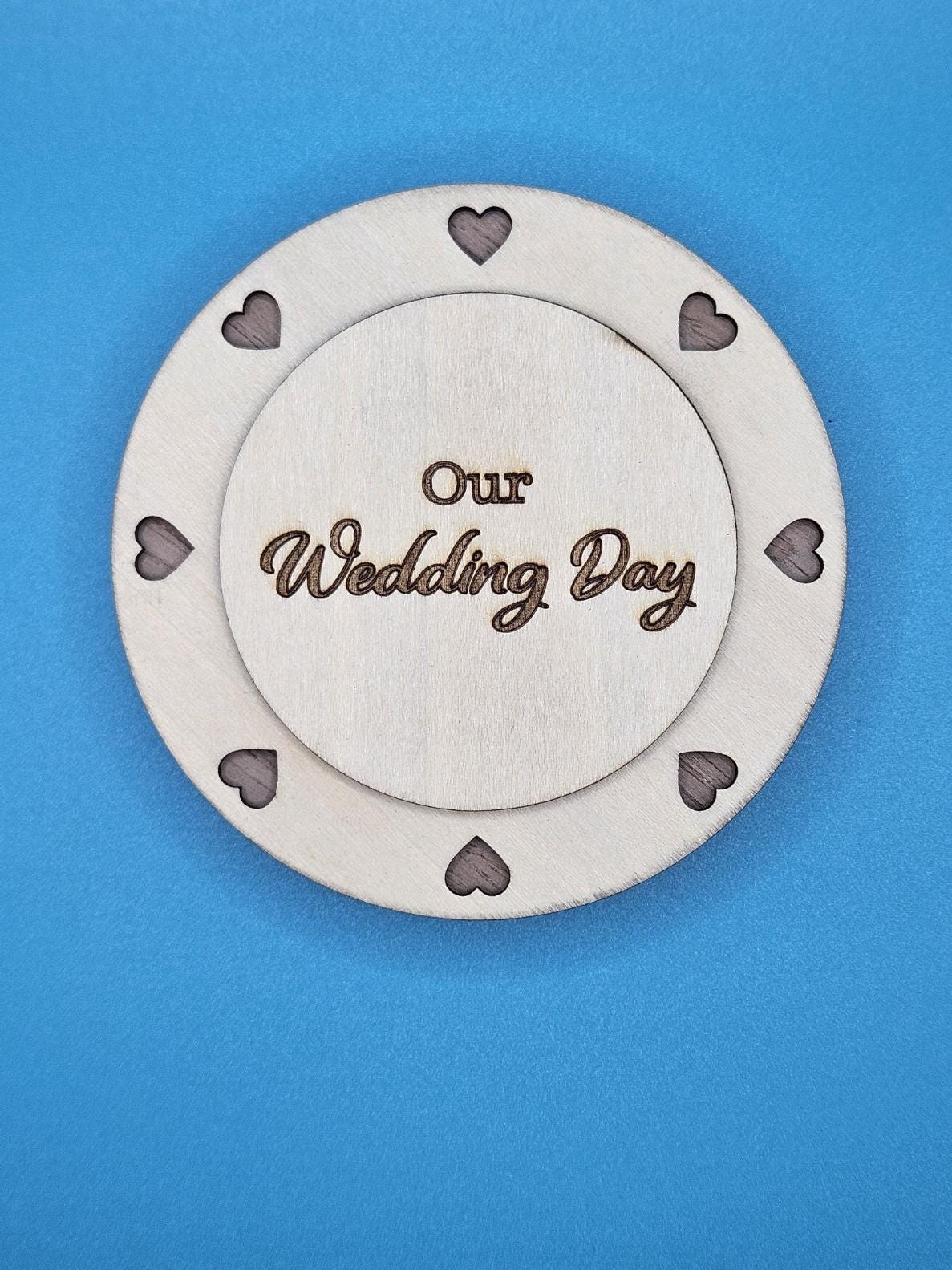 Personalized Wooden Wedding Ring Box • Laser Engraved Keepsake