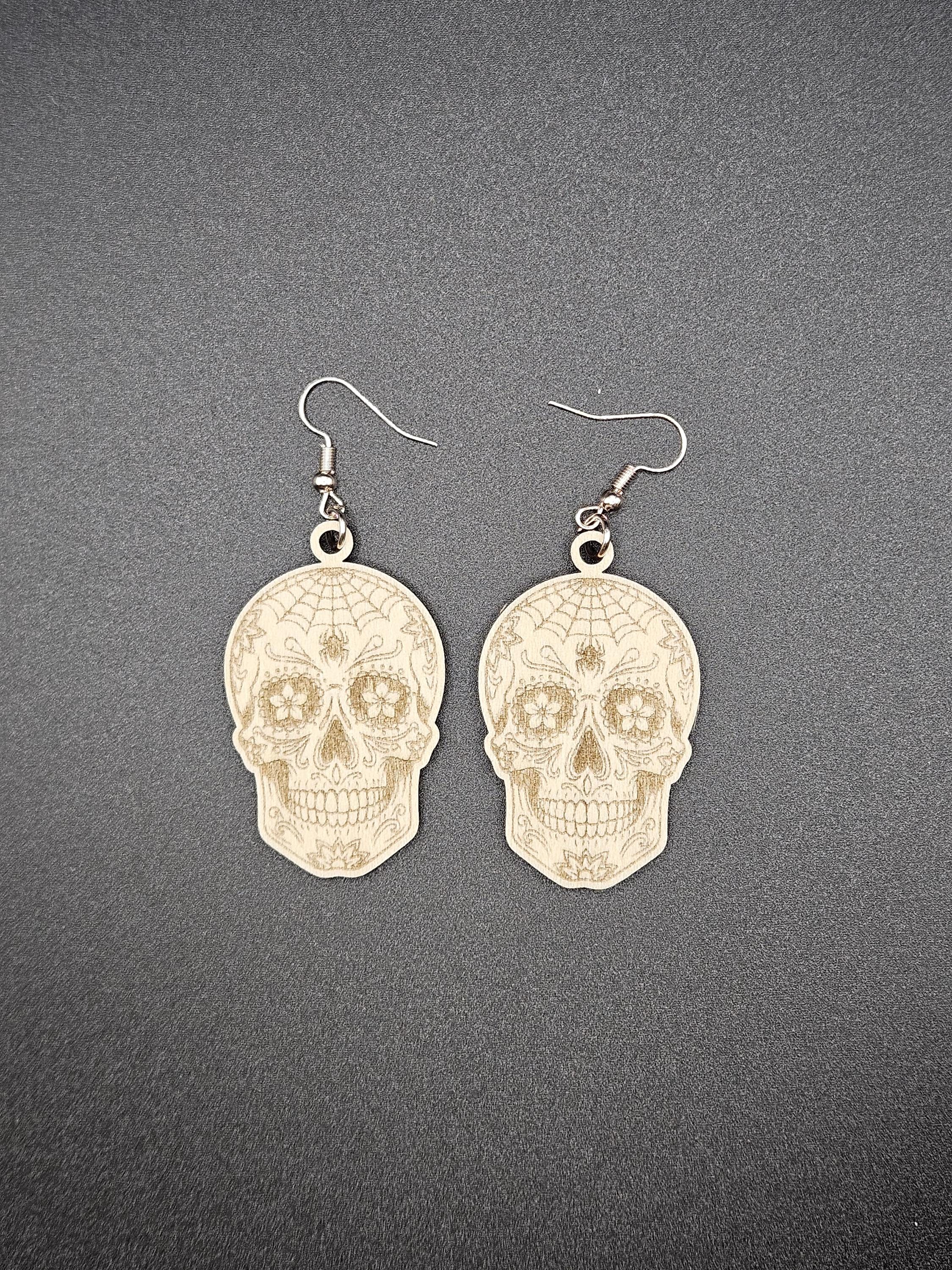 Custom Wooden Earrings Personalized Laser Cut Lightweight Handmade Jewelry Gift for Her