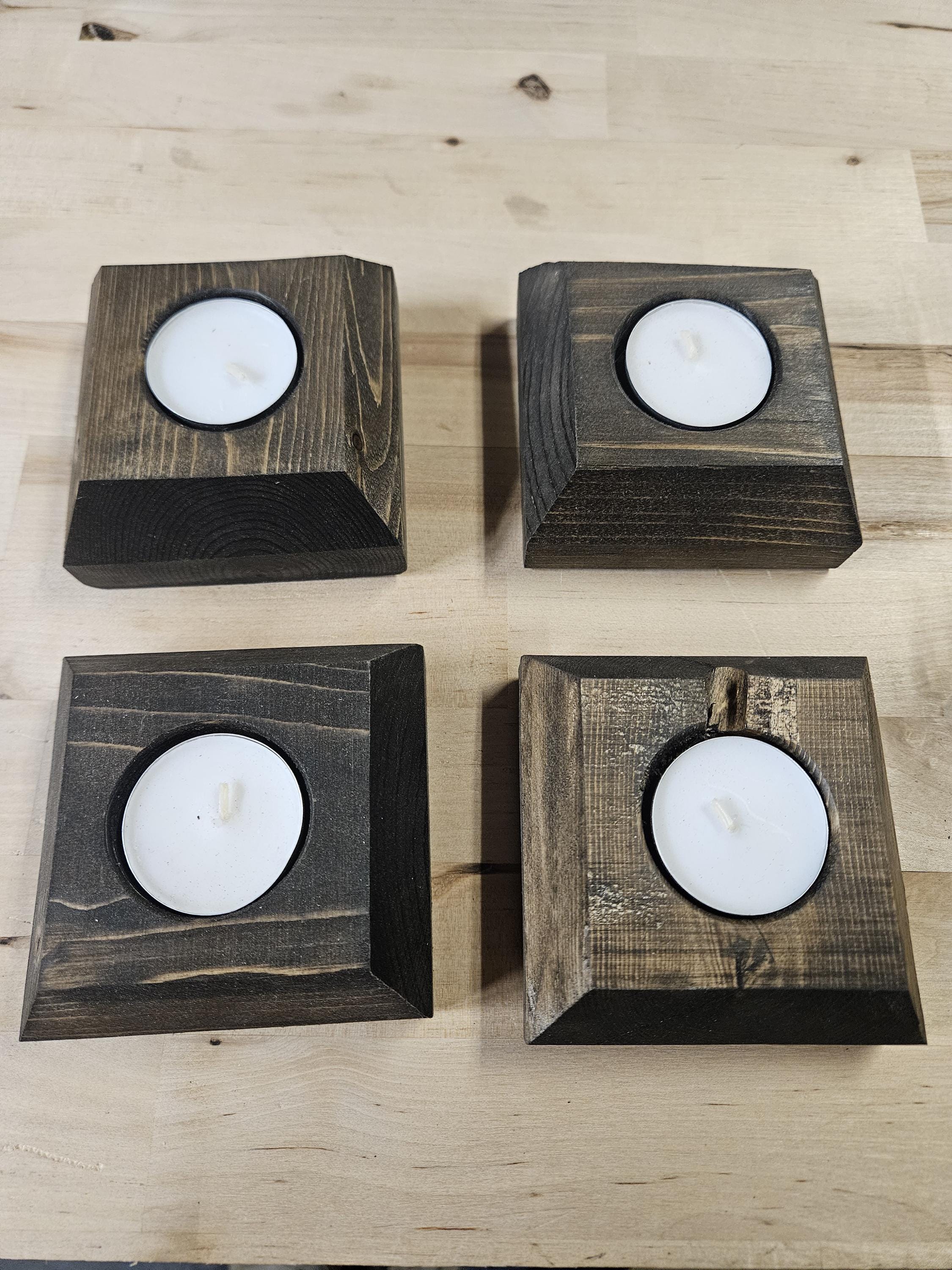 Rustic Tea Light Candle Holder