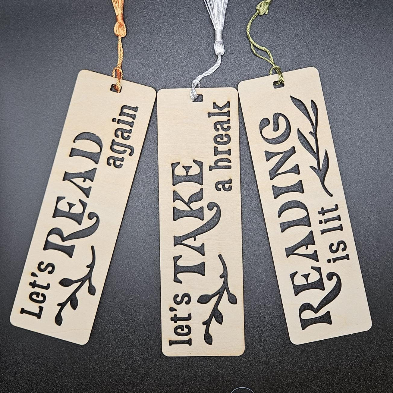 Laser Cut Wooden Bookmark - Engraved Book Lover Gift