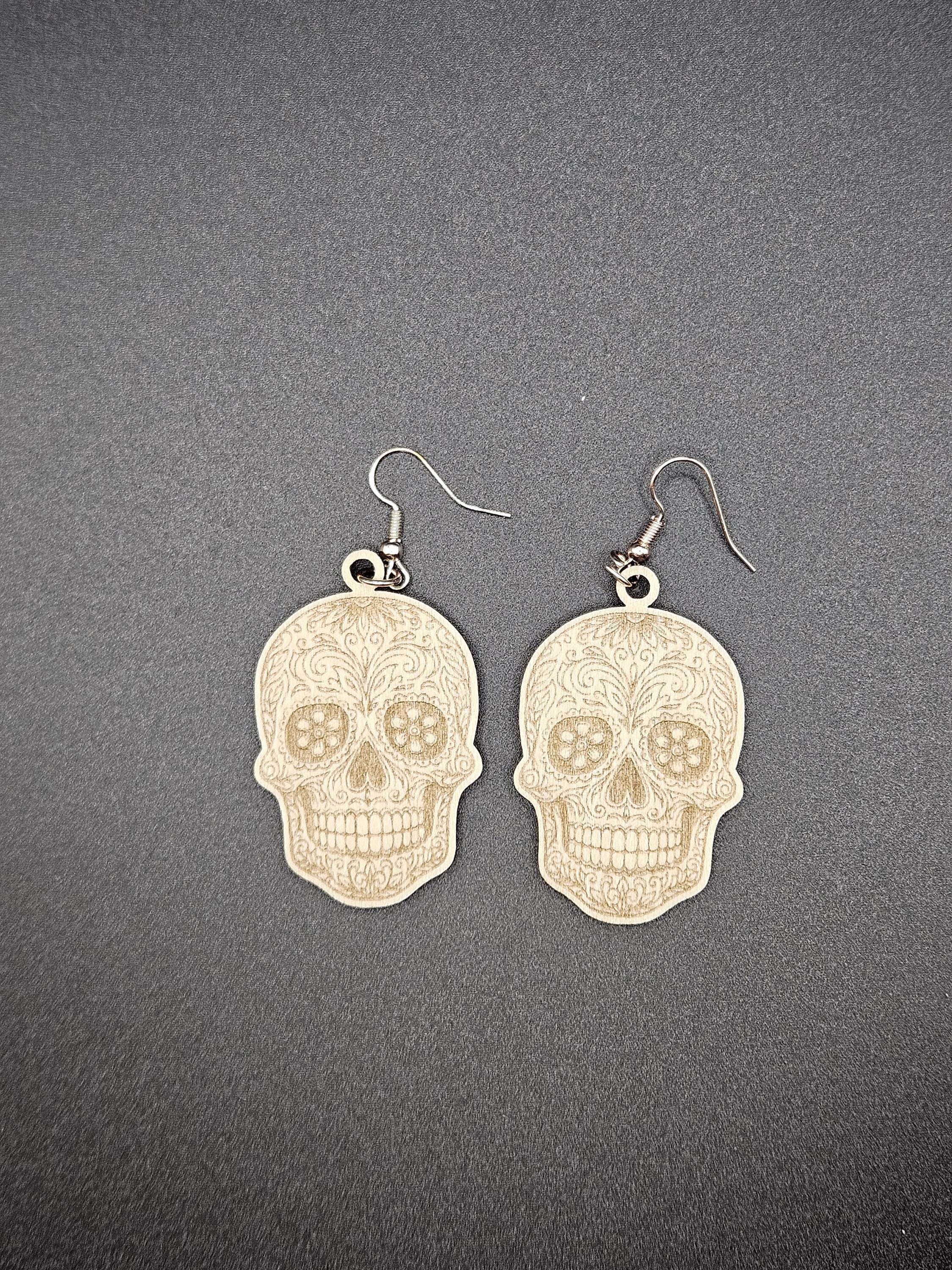 Custom Wooden Earrings Personalized Laser Cut Lightweight Handmade Jewelry Gift for Her