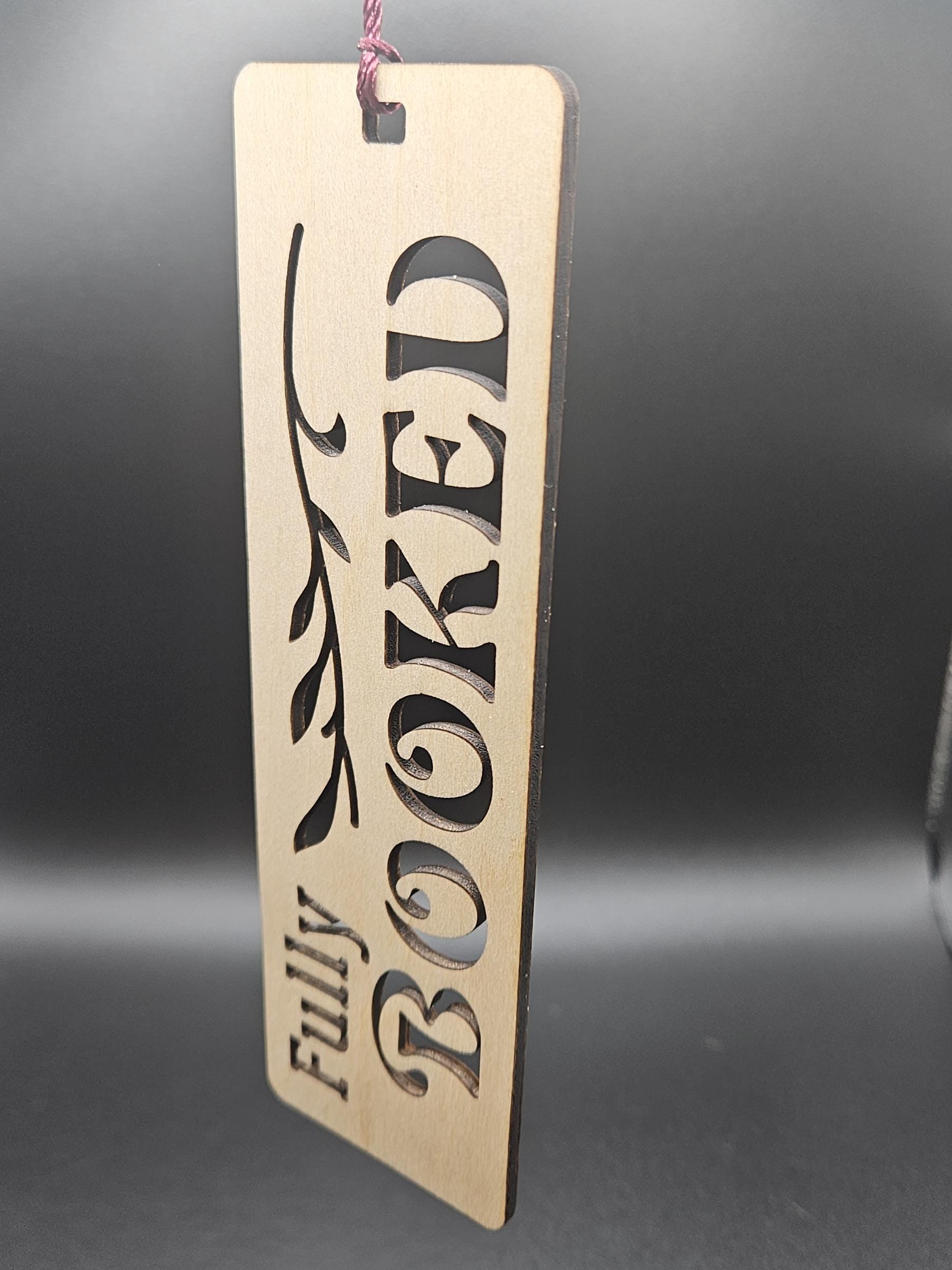 Laser Cut Wooden Bookmark - Engraved Book Lover Gift