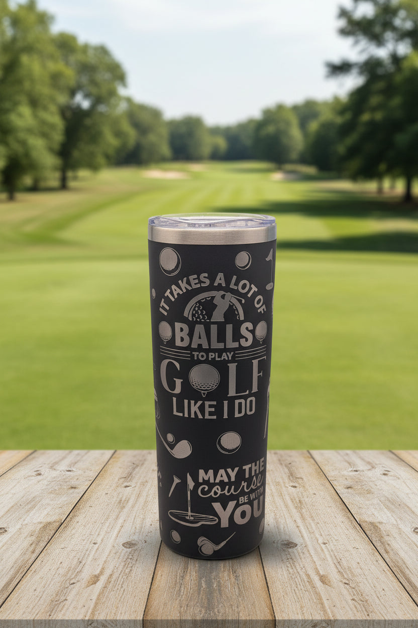 20oz Skinny Tumbler – Patriotic, Golf, Dad, Mom, Motivational, Zodiac Designs