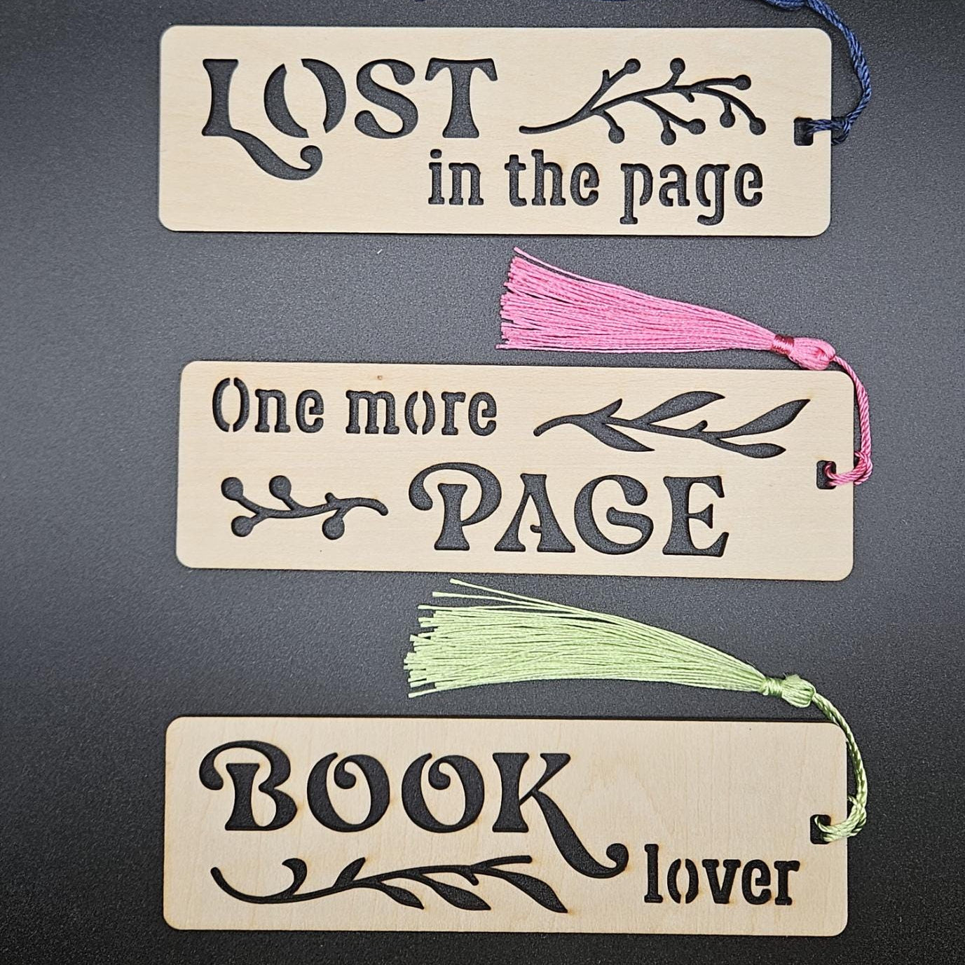 Laser Cut Wooden Bookmark - Engraved Book Lover Gift