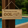 Custom Cedar Wood Sign, Laser Engraved Rustic Home Décor, Family Name Porch Sign