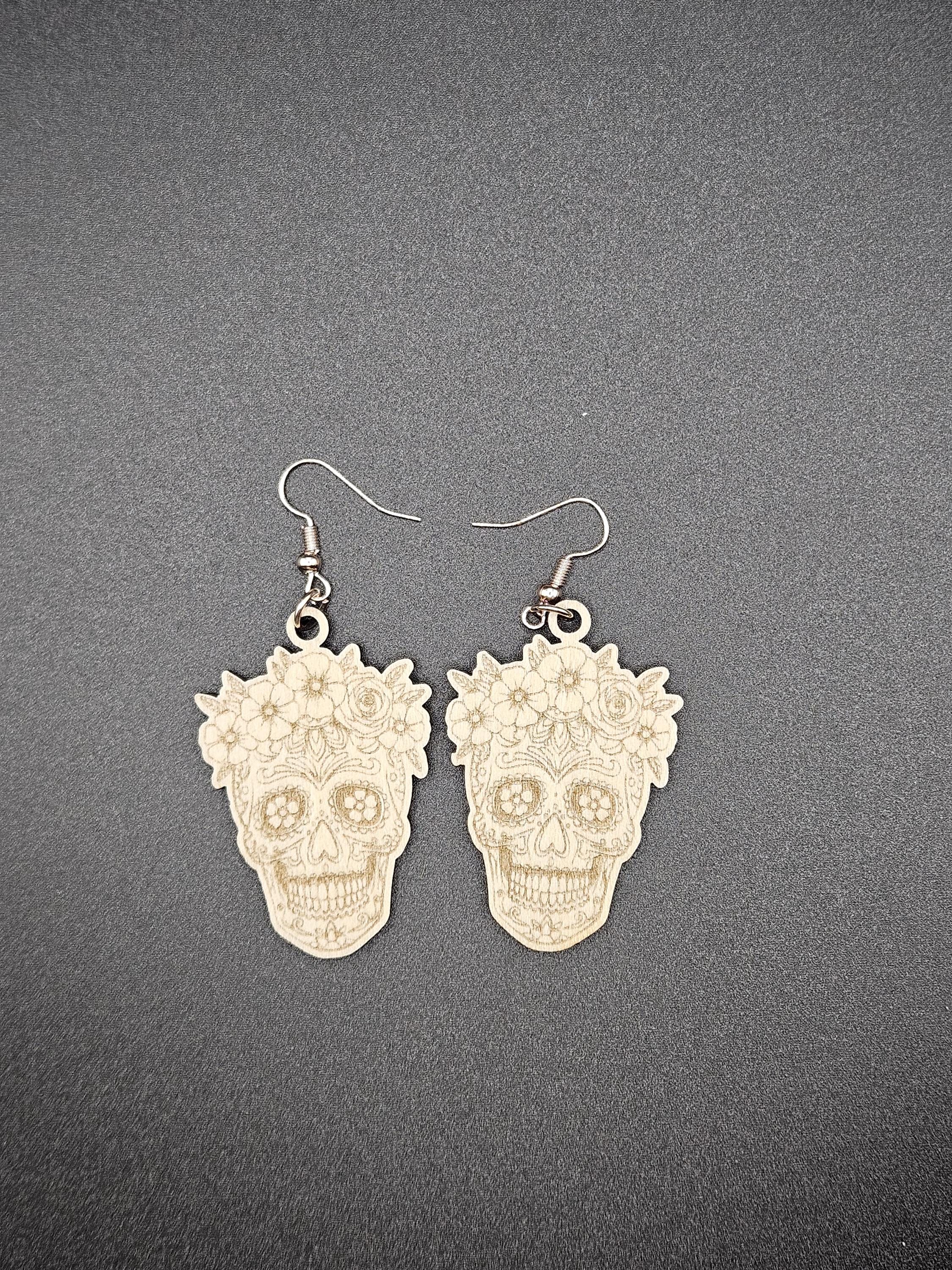 Custom Wooden Earrings Personalized Laser Cut Lightweight Handmade Jewelry Gift for Her