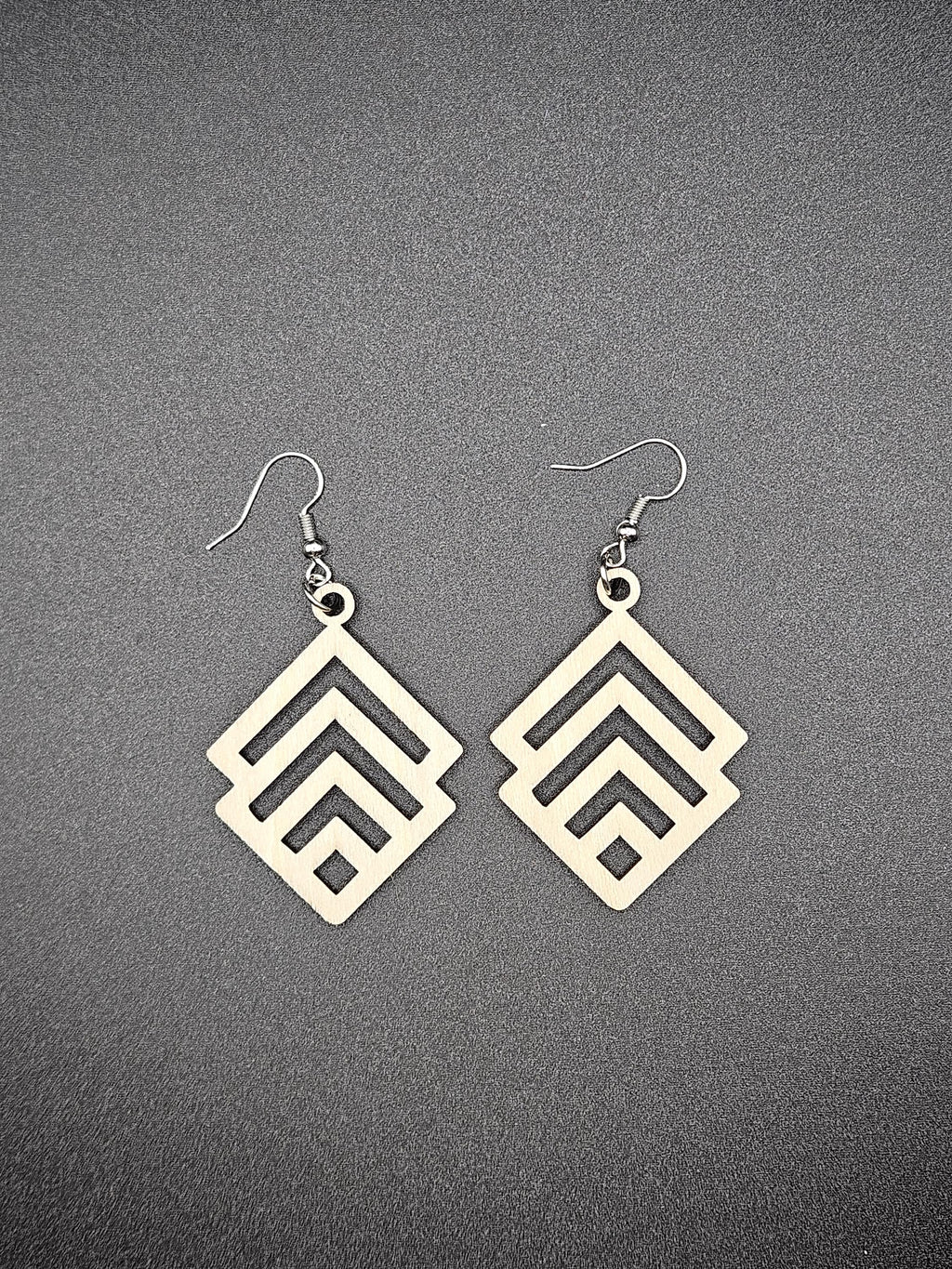 Custom Wooden Earrings Personalized Laser Cut Lightweight Handmade Jewelry Gift for Her