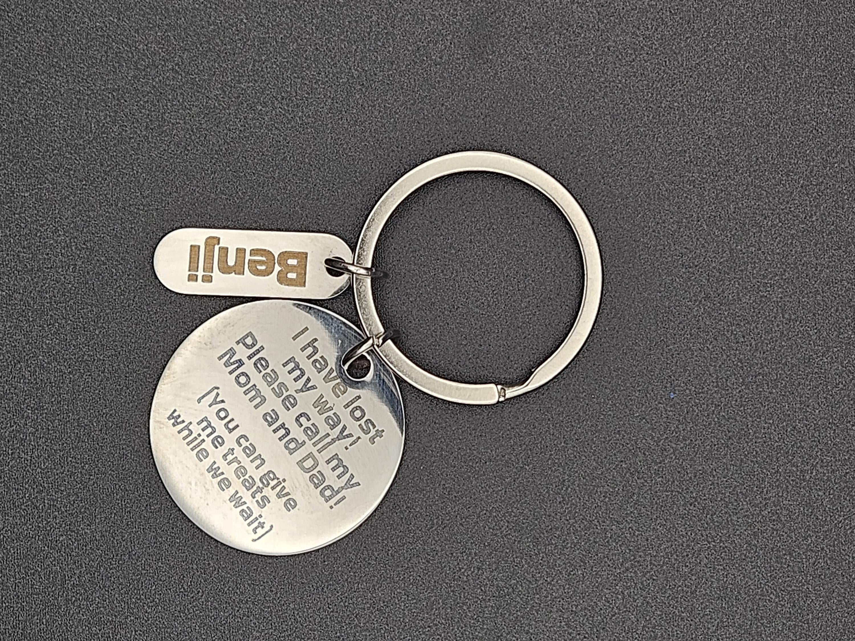 Custom Stainless Steel Pet ID Tag – Laser Engraved Name & Phone Number Collar Charm