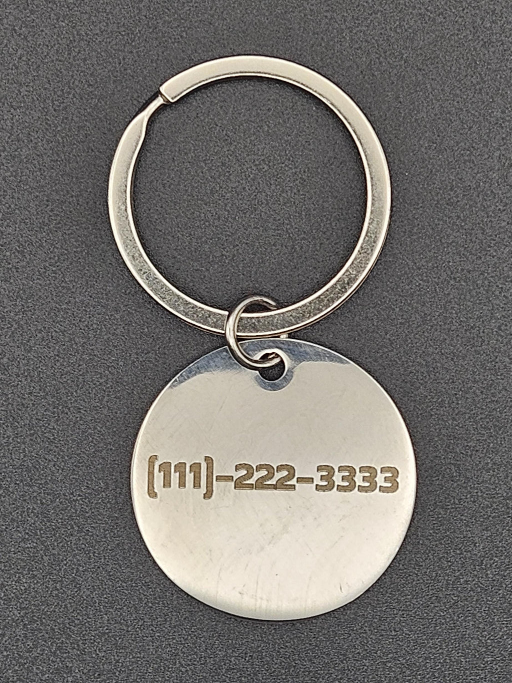 Custom Stainless Steel Pet ID Tag – Laser Engraved Name & Phone Number Collar Charm