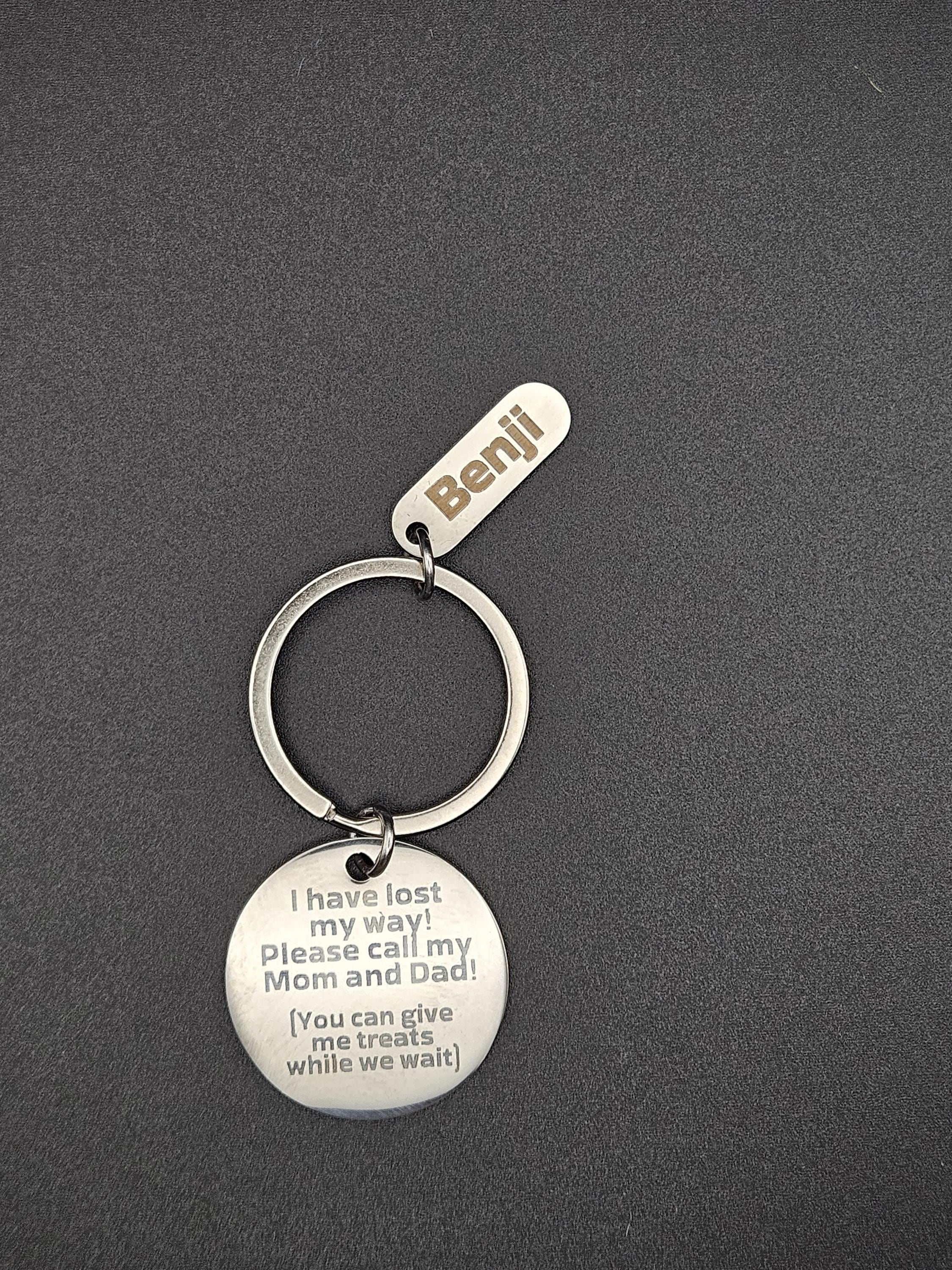 Custom Stainless Steel Pet ID Tag – Laser Engraved Name & Phone Number Collar Charm